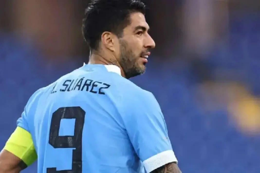 Luis Suarez avec le maillot de l'Uruguay